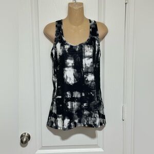 H&M Black and White Patterned Tank Top